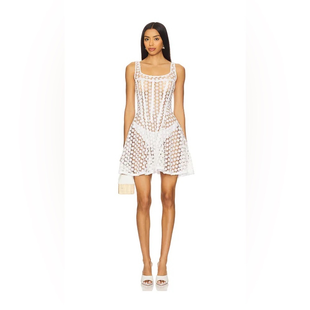 UNDERSTATED LEATHER REVOLVE White Eyelet Daisy Lana Dress Size XL VGUC - Picture 2 of 8